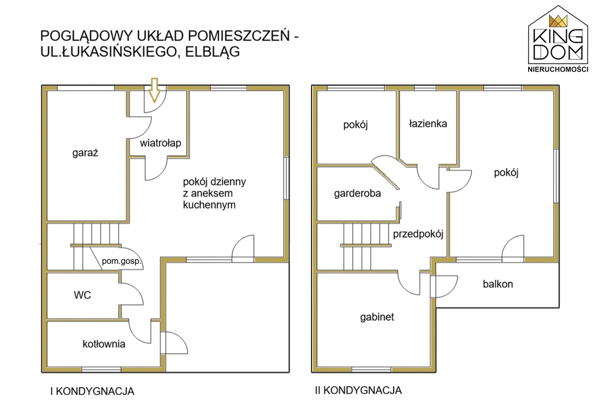 Elbląg KINGDOM NIERUCHOMOŚCI BLISKO CIEBIEDOM W ZABUDOWIE BLIŹNIACZEJZ GOTOWYM PROJEKTEM I WYDANYM POZWOLENIEM NA