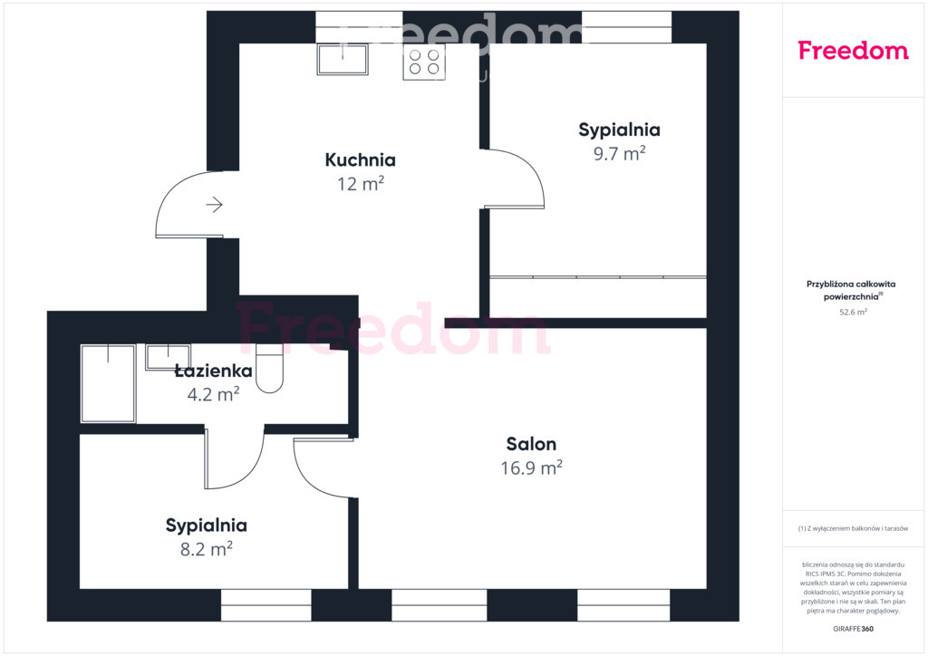 Elbląg FREEDOM NIERUCHOMOŚCISprzedam mieszkanie - Elbląg, Pabianicka. Na sprzedaż 3 pokojowe mieszkanie z