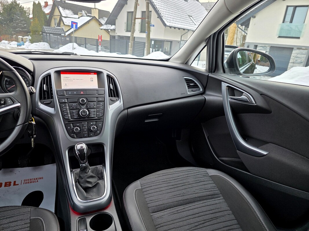 Elbląg Opel Astra J Po Liftingu1.4T Benz + GAZ SEKWENCJA-Klimatronic-Półskóry-Alu-NaviSuper StanZarejestrowany w