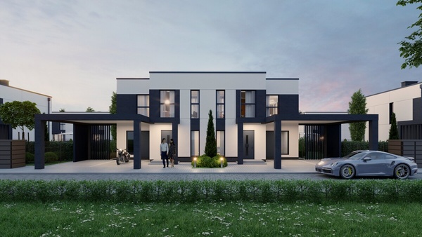 Elbląg 🏡 NOWOCZESNY DOM W ZABUDOWIE DWULOKALOWEJ &ndash; ELBLĄG, UL. IWASZKIEWICZA | 134 m&sup2; | STAN