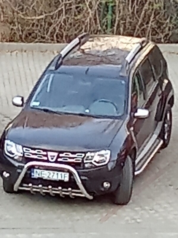 Elbląg Sprzedam: zadbana Dacia Duster SUV w kolorze czarnym, r. prod.2014,benzyna + LPG. Model Dacia Duster 13-Duster