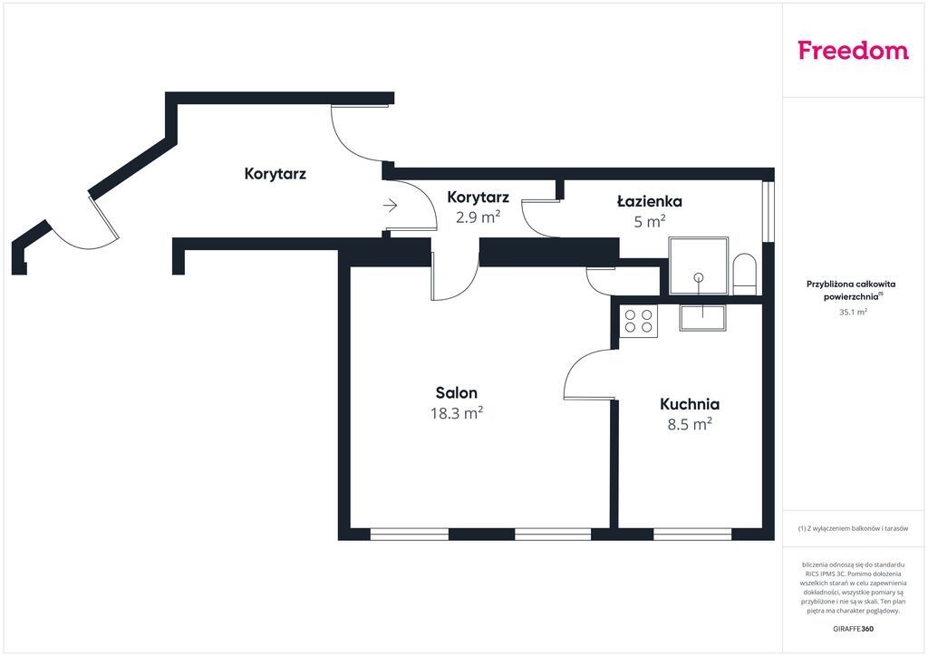 Elbląg FREEDOM NIERUCHOMOŚCISprzedam mieszkanie - Elbląg, al. Grunwaldzka. Na sprzedaż mieszkanie o powierzchni