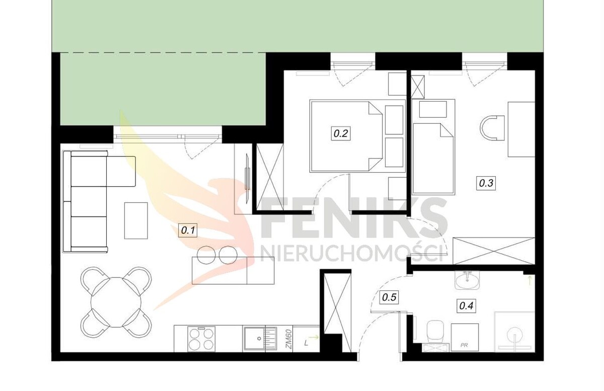 Elbląg FENIKS NIERUCHOMOŚCIPOLECA:MIESZKANIE 3 POKOJOWE UL. ŁĘCZYCKACENA 649.000 ZŁ POWIERZCHNIA 55 M23 POKOJE 2