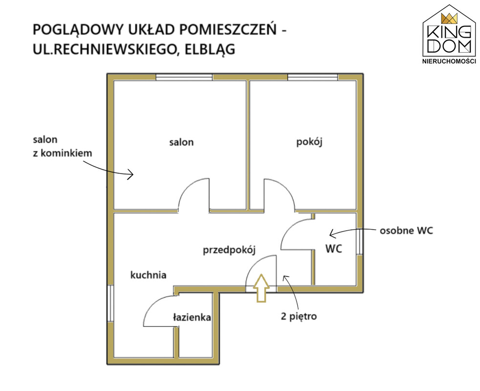 Elbląg KINGDOM NIERUCHOMOŚCI BLISKO CIEBIEUSTAWNE 2-POKOJOWE MIESZKANIEW SPOKOJNEJ I CICHEJ LOKALIZACJIULICA