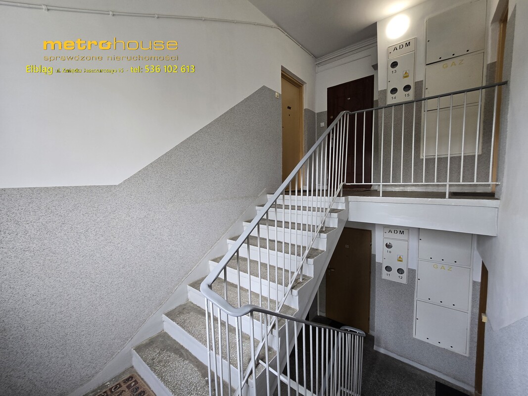 Elbląg Na sprzedaż 2-pokojowe mieszkanie 42,71 m² Elbląg, ul. Bażyńskiego 1 – 4.piętro, zadbany budynek +