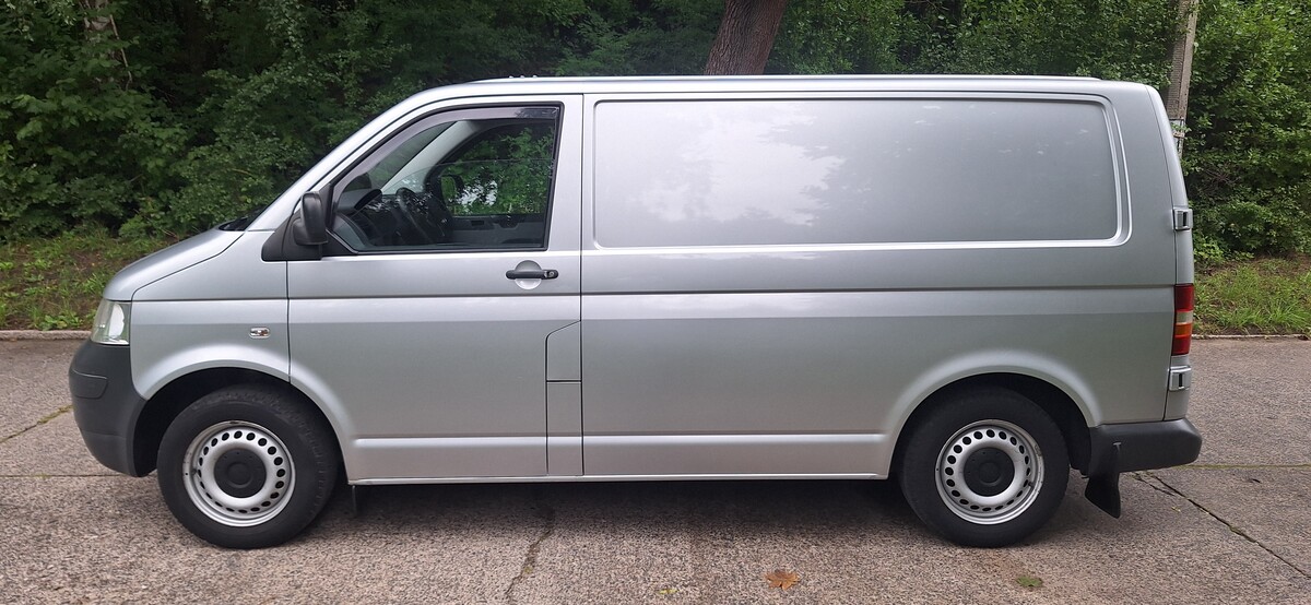 Elbląg Transporter VW T5 Benzyna 2,0 MPI Zabudowa warsztatowa bezwypadkowy 158 tys. km