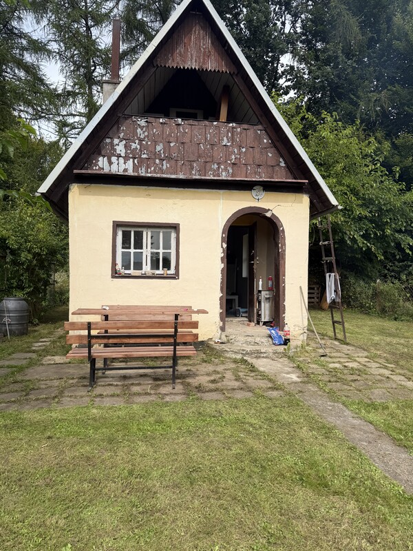 Elbląg ROD „Tęcza” Bielany (Elbląg) – ok. 400 m² Sprzedam cichą działkę 405 m² z prywatnym wyjściem do lasu! Media: