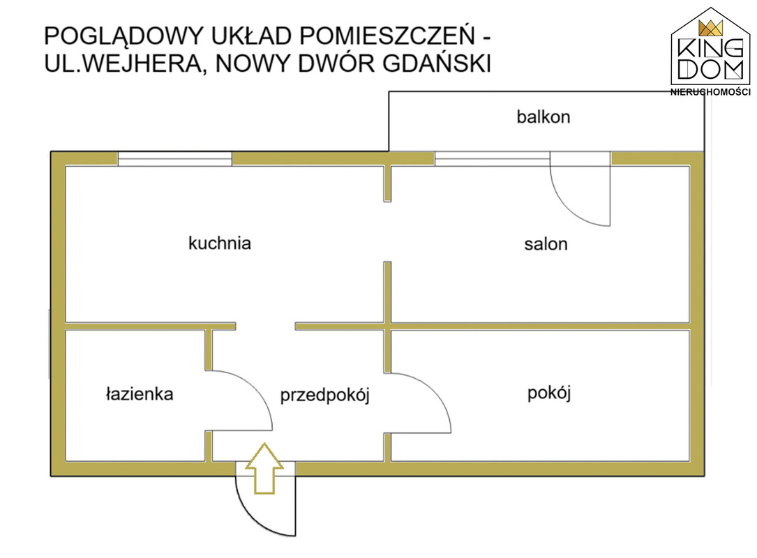 Elbląg 👑🏠 KINGDOM 🏠👑NIERUCHOMOŚCI BLISKO CIEBIE USTAWNE 2-POKOJOWE
