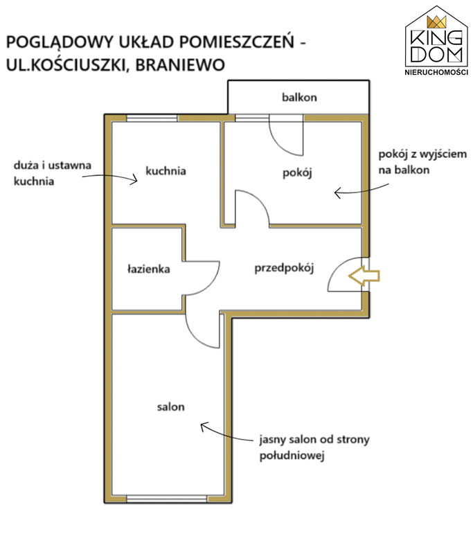 Elbląg 👑🏠 KINGDOM 🏠👑NIERUCHOMOŚCI BLISKO CIEBIE USTAWNE 2-POKOJOWE