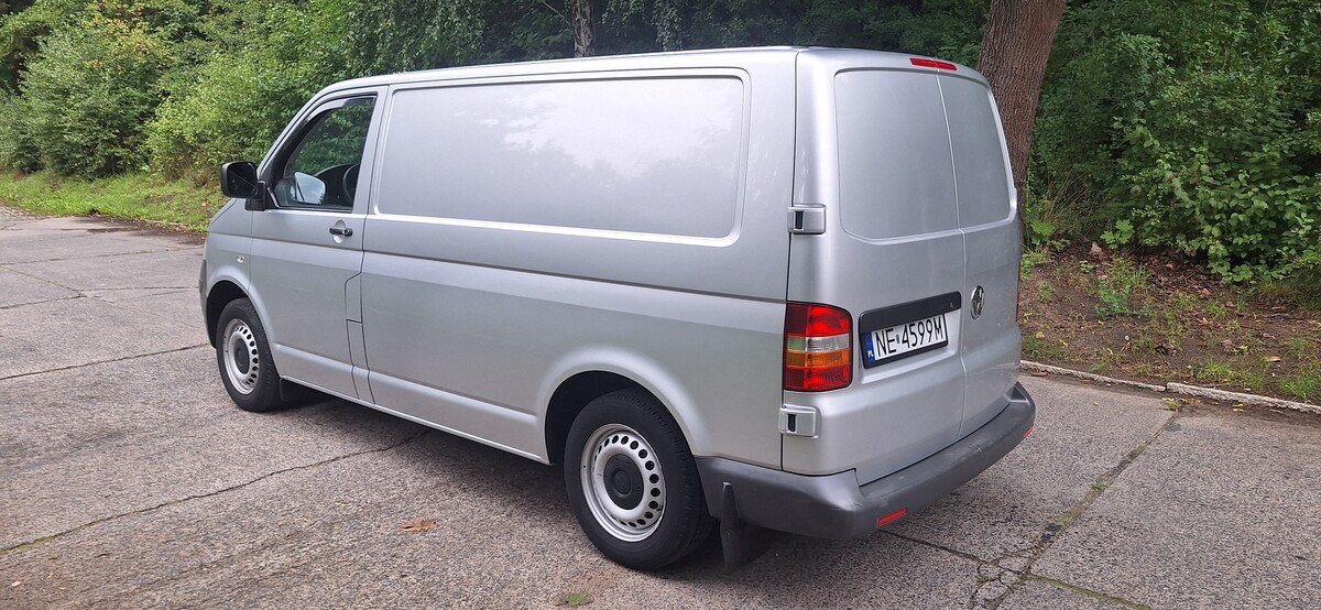 Elbląg Transporter VW T5 Benzyna 2,0 MPI Zabudowa warsztatowa bezwypadkowy 158 tys. km