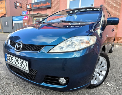 Elbląg Mazda 5 1,8Benz 115Km 2006Rok Rodzinne zadbane auto 7-Osobowe      -Elektryczne Szyby Abs Radio