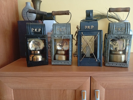 Elbląg OKAZJA !       sprzedam 4 zabytkowe lampy kolejowe 3szt na karbid  były to lampy konduktorskie i i