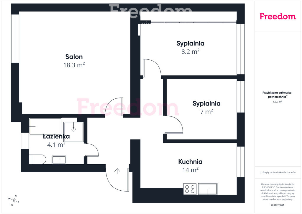 Elbląg FREEDOM NIERUCHOMOŚCISprzedam mieszkanie - Elbląg, Browarna. 3 pokoje po remoncie, ogródek i miejsce postojowe
