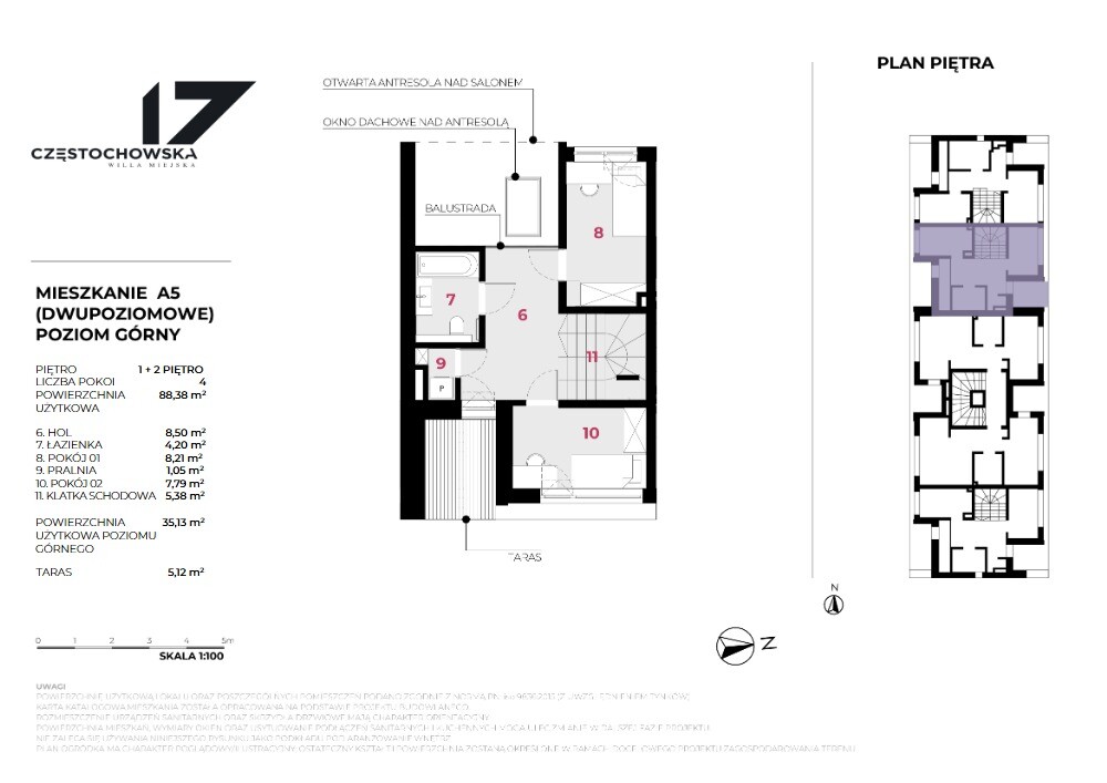 Elbląg KINGDOM NIERUCHOMOŚCI BLISKO CIEBIENA SPRZEDAŻ NOWOCZESNY DWUPOZIOMOWY 4-POKOJOWY APARTAMENT W STANIE