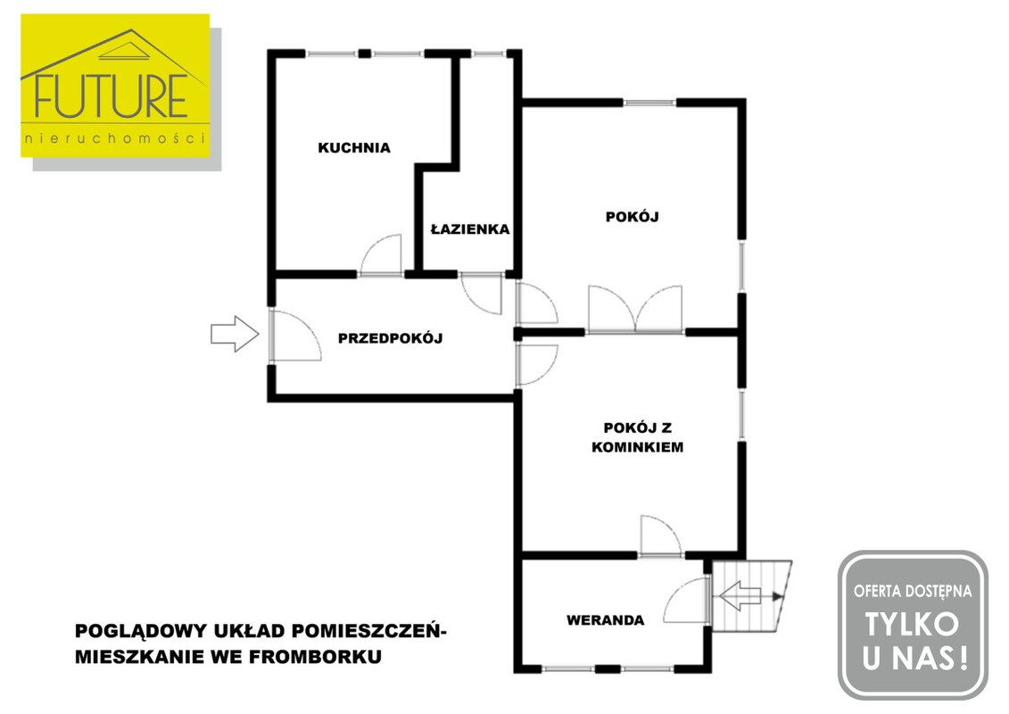 Elbląg FUTURE NIERUCHOMOŚCISprzedam mieszkanie - Frombork, Elbląska.   PRZESTRONNE I KOMFORTOWE MIESZKANIE WE