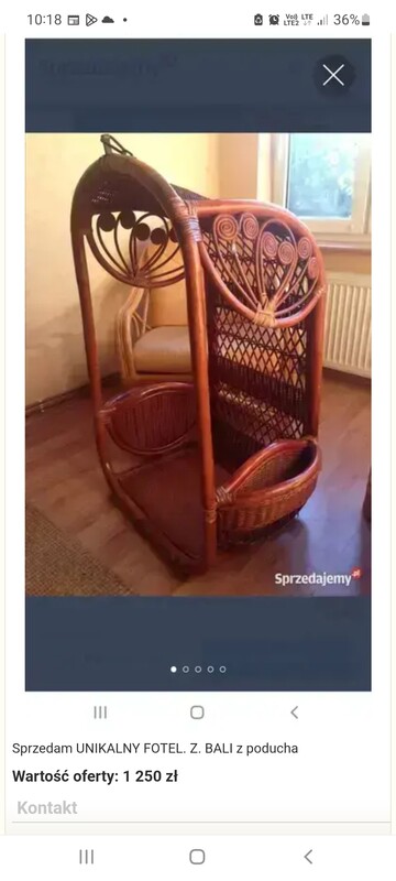 Elbląg Stolik wiklina rattan I inne