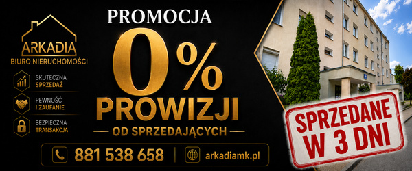 Elbląg :: Biuro nieruchomości ARKADIA ::NA SPRZEDAŻ 2-POKOJOWE MIESZKANIE W DOSKONAŁEJ LOKALIZACJI UL.