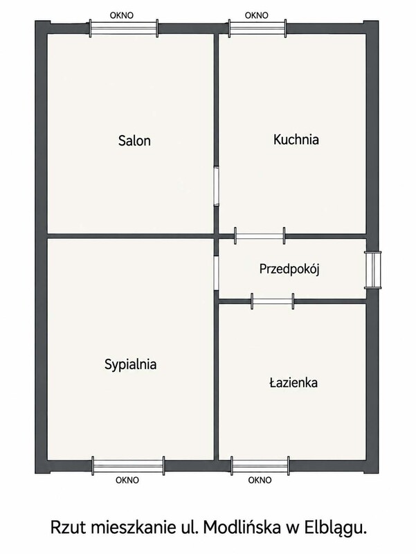 Elbląg DE FACTO NIERUCHOMOŚCITWÓJ ZAUFANY PARTNER NOWA CENA! MIESZKANIE NA UL. MODLIŃSKIEJ W ELBLĄGU38,10M2 - 2