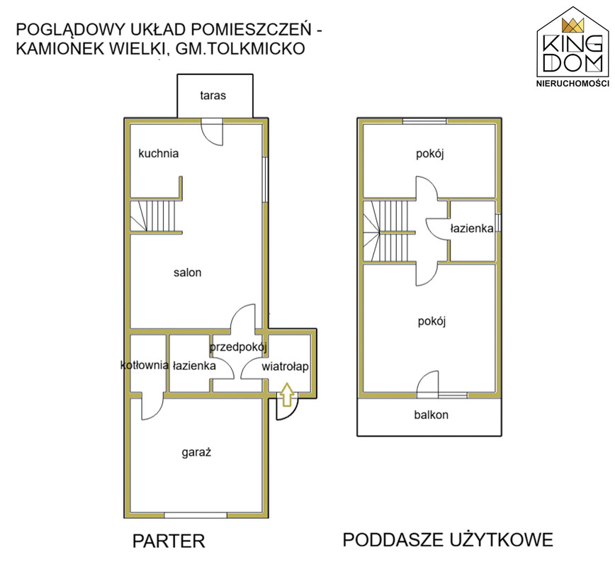 Elbląg KINGDOM NIERUCHOMOŚCI BLISKO CIEBIENA SPRZEDAŻDOM WOLNOSTOJĄCY W KAMIONKU WIELKIM