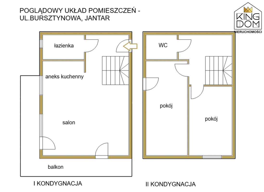 Elbląg KINGDOM NIERUCHOMOŚCI BLISKO CIEBIEKLIMATYZOWANY, NOWOCZESNY APARTAMENTUSYTUOWANY NA DWÓCH POZIOMACH, Z DUŻYM