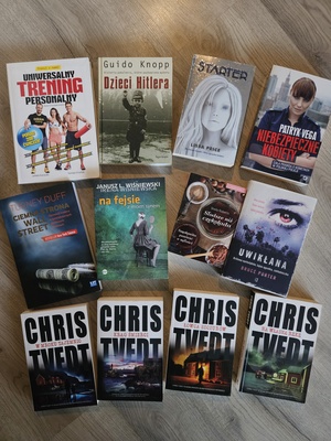 Elbląg Sprzedam książki ze zdjęcia, stan idealny, przeczytane raz. Potrzebuję miejsca na półkach. 
Cena od 5 do 10 zł,