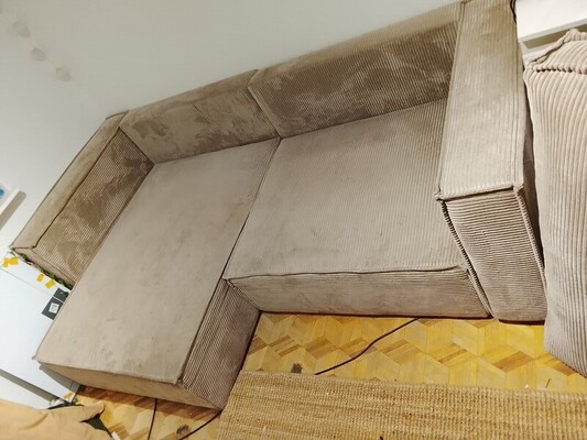 Elbląg Rozkładany narożnik z funkcją spania-prawy lub lewy. Praktycznie nieużywany. Stał długo spakowany a po