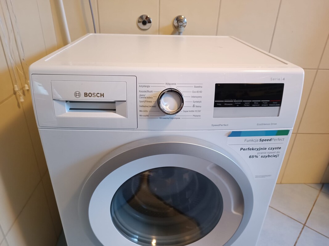 Elbląg Pralka Bosch na gwarancji, stan bardzo dobry, mało używana ( 2 dorosłe osoby) 8 kg, 1400 obrotów. Odbiór