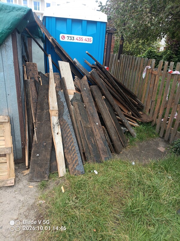 Elbląg Oddam za darmo drewno z rozbiórki dachu papowego transport we własnym zakresie Elbląg odbiór osobisty od 8 do 14
