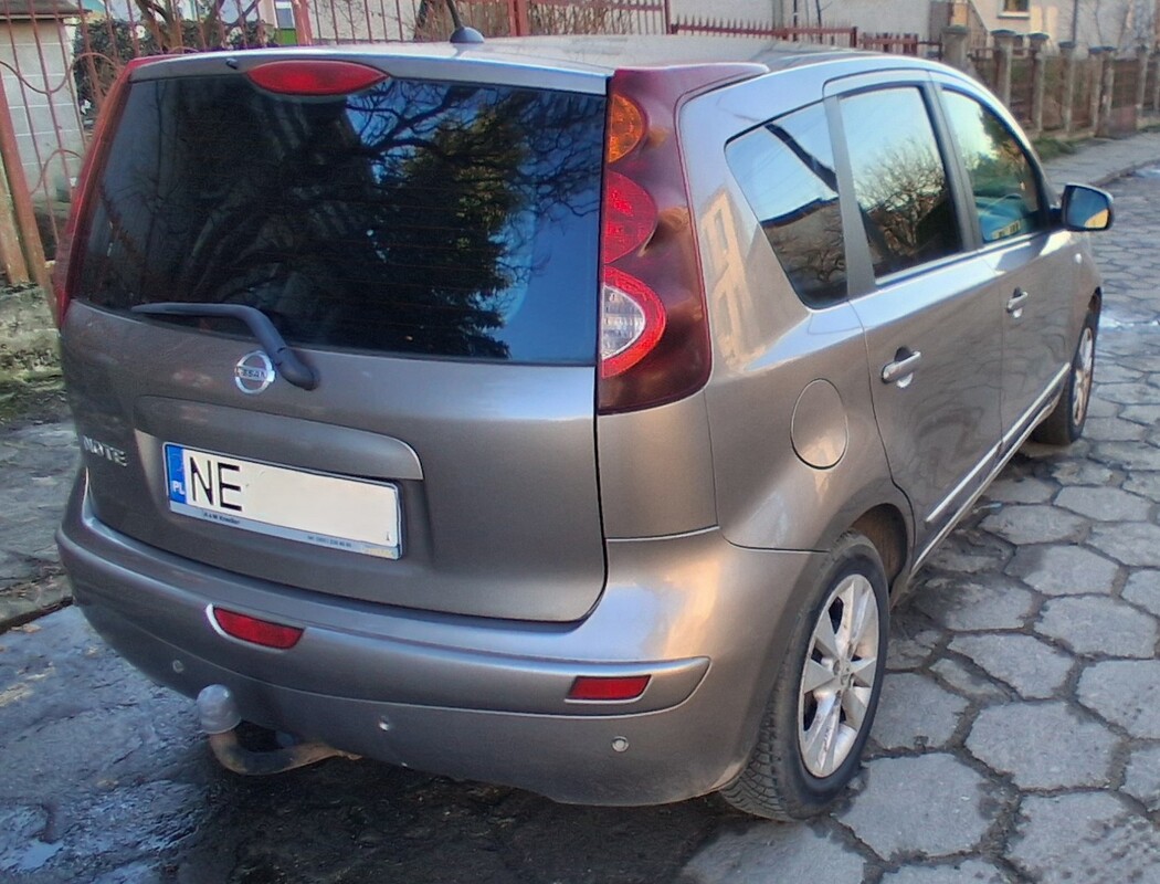 Elbląg Nissan Note 1.4 Benzyna 2009 r. Przebieg: 187 000 kmRok produkcji 2009Model Nissan Note E11 Acenta Premium