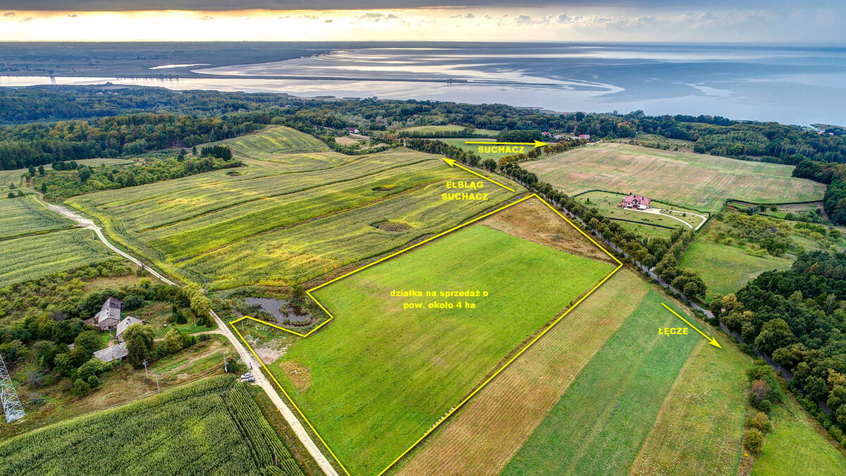 Elbląg * * * ABC NIERUCHOMOŚCI * * * POLECAMY! DZIAŁKA INWESTYCYJNA Z WIDOKIEM NA ZALEW WIŚLANYo