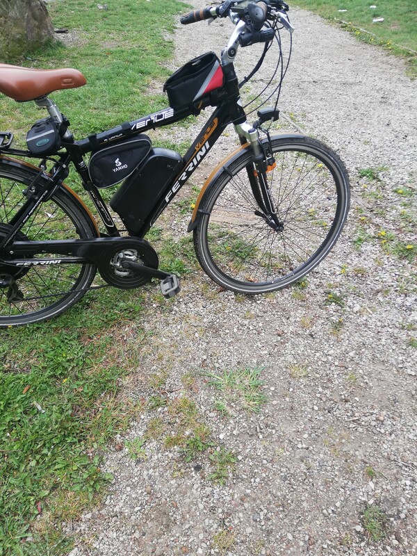 Elbląg Sprzedam męski Rower Elektryczny e-bike Ferrini. Moc 250 / 500W, 36V, roczna bateria, przerzutki Shimano,