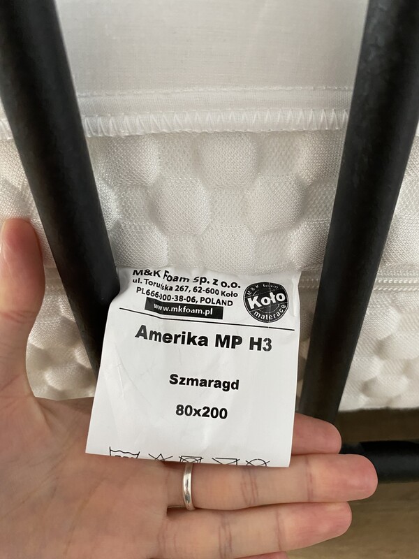 Elbląg Łóżko FYRSEDAL 80x200 IKEA + Materac M& K Foam Koło Amerika Multipocket H3
