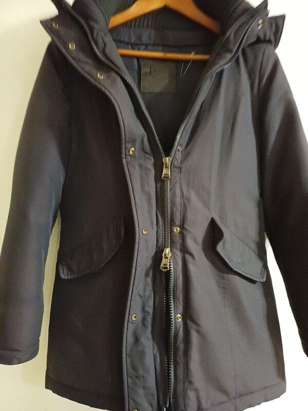 Elbląg Jak nowa kurtka puchowa, rozmiar S, podwójny zamek góra dół, możliwość ściągnięcia w pasie, brak oznak