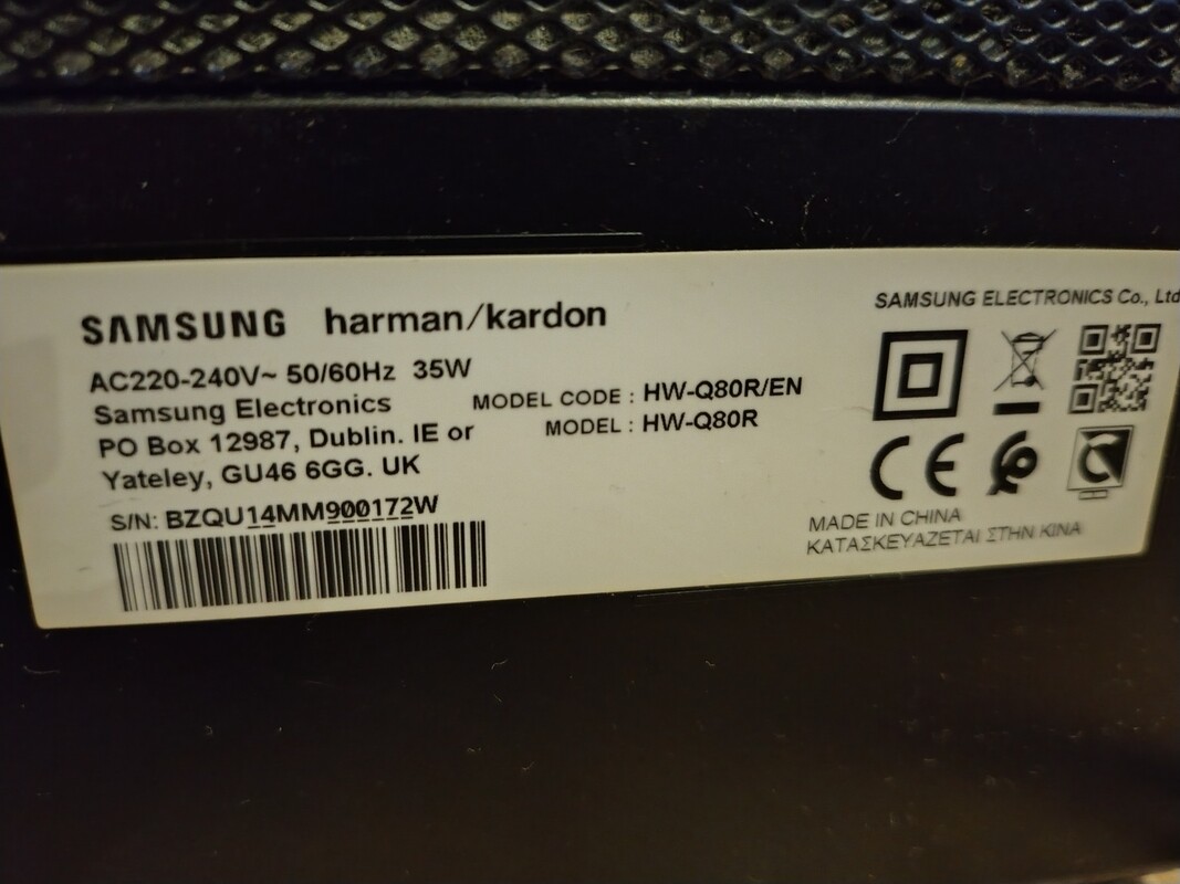 Elbląg Sprzedam  smamsung harman/kardon hw q80r cały zestaw zagubiony paragon.