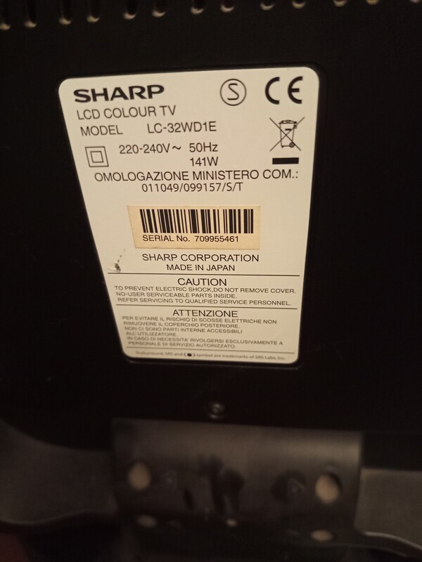 Elbląg Sprzedam telewizor sprawny sharpa 32 cale