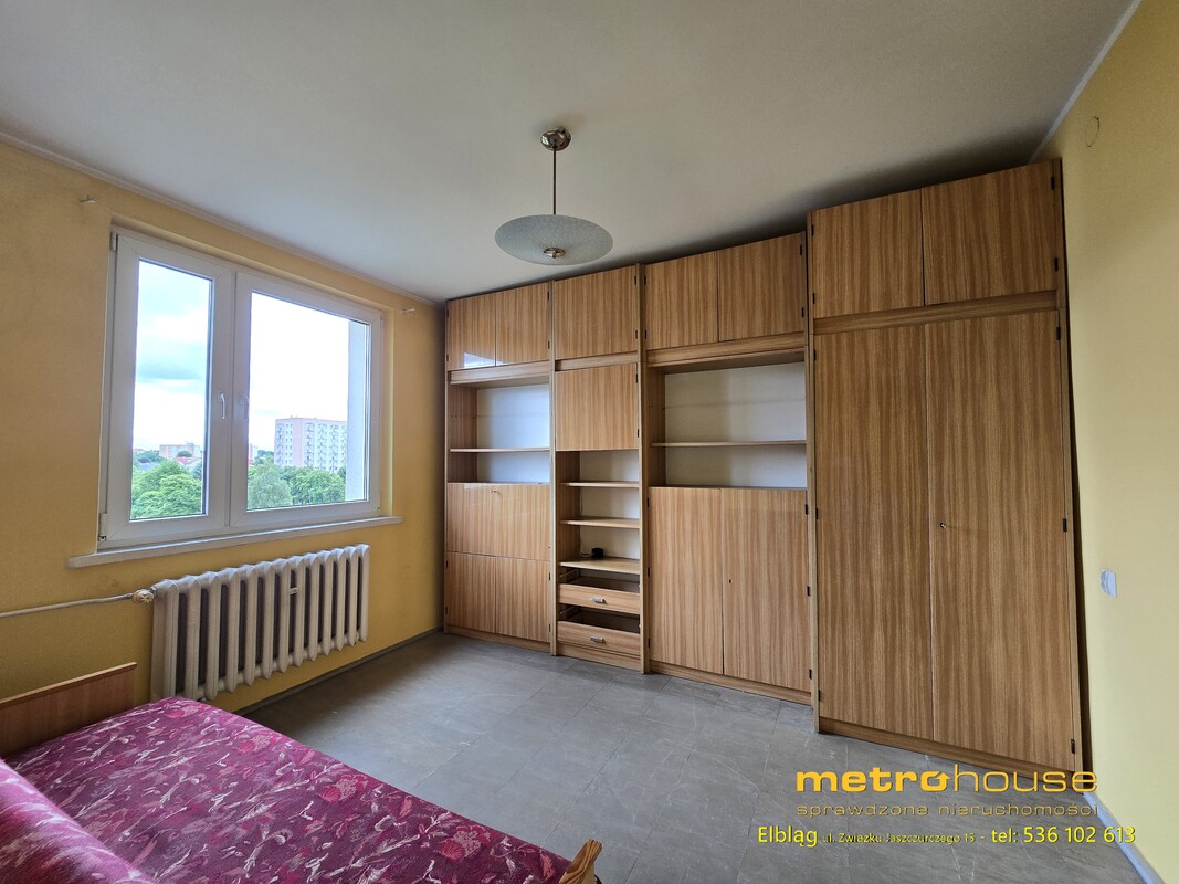 Elbląg Na sprzedaż 2-pokojowe mieszkanie 42,71 m² Elbląg, ul. Bażyńskiego 1 – 4.piętro, zadbany budynek +