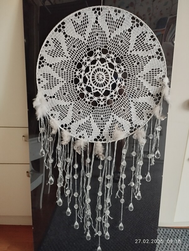 Elbląg Sprzedam łapacz snów, duży na antyramie z pleksy o wymiarach 100x50 cm. Możliwość zakupu bez pleksy. Cena do