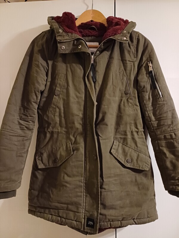 Elbląg Kurtka zimowa damska Sixth June Paris w środku futerko rozmiar 36 stan idealny