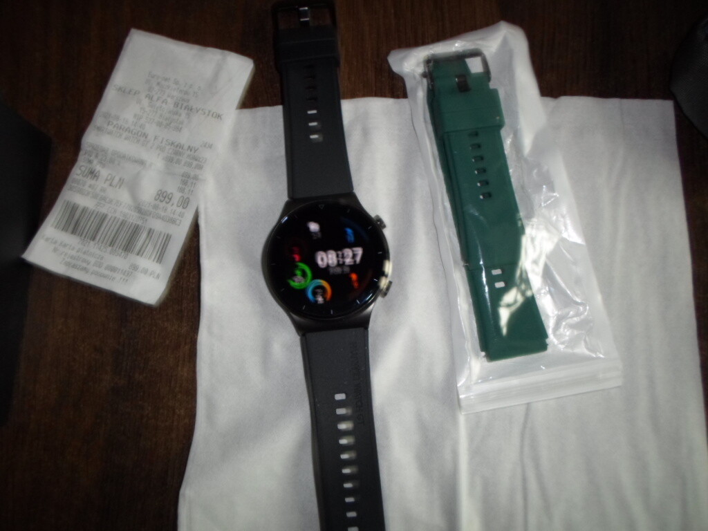 Elbląg Huawei Watch GT 2 Pro model vid -819 kolor black pamiec 4 gb, bateria do 14 dni pracuje, bluetooth, tetno, kroki,