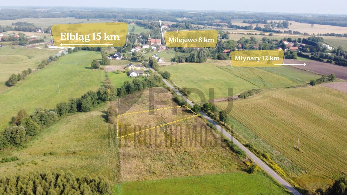 Elbląg Nowa oferta tylko w FiDU NieruchomościPomorska Wieś Działka 3 011 m² Media w zasięgu Cisza i zieleń