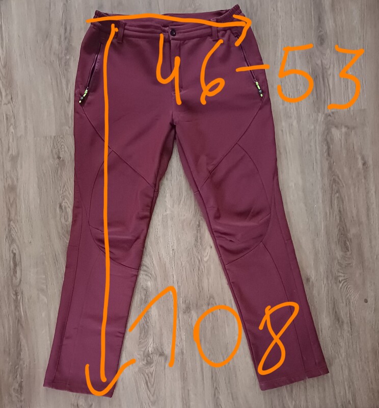 Elbląg Spodnie sportowe trekkingowe ocieplane polarem, dwie kieszonki zapinane na zamek rozmiar XL, stan idealny,