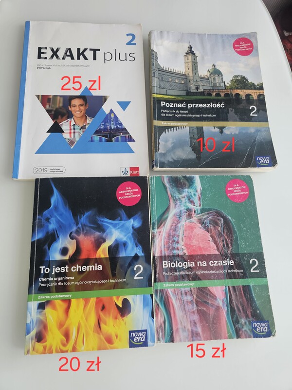 Elbląg Podręczniki do średniej szkoły klasa 1,2 i 3