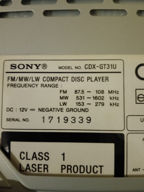 Elbląg Sprzedam radio samochodowe Sony CDX-GT31U. Stan idealny. CD i USB.