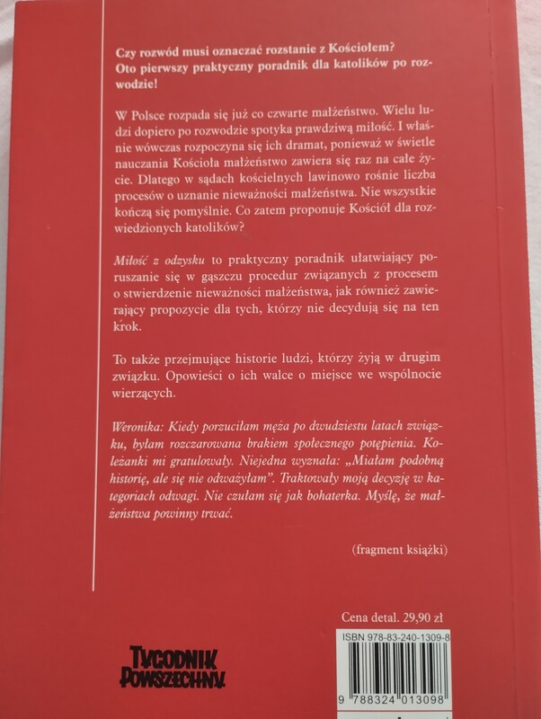Elbląg Sprzedam poradnik Miłość z odzysku Nowy związek jak żyć w Kościele? Odbiór osobisty - 10 zł.