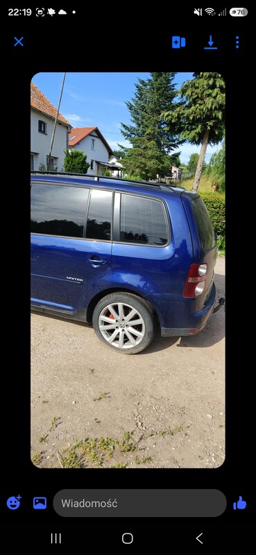 Elbląg Sprzedam VW Touran, prawdopodobnie uszkodzona turbina, lecz auto jeździ, cena do małej negocjacji