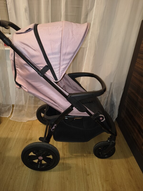 Elbląg Witam. wózek spacerowy firmy MoMi kolor róż model Evo cena 150 zł