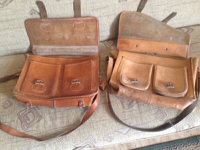 Elbląg Teczki oryginalne skórzane stoczniowców dla hobbysty czasy Solidarności.