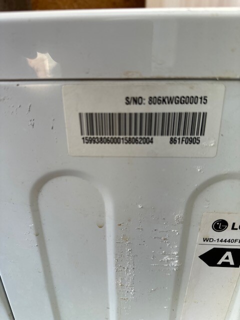 Elbląg Pralka LG 8 kg, 1400 obr. /min Sprzedam pralkę LG WD-14440FDS. Bardzo dobrze służyła i do końca użytkowania