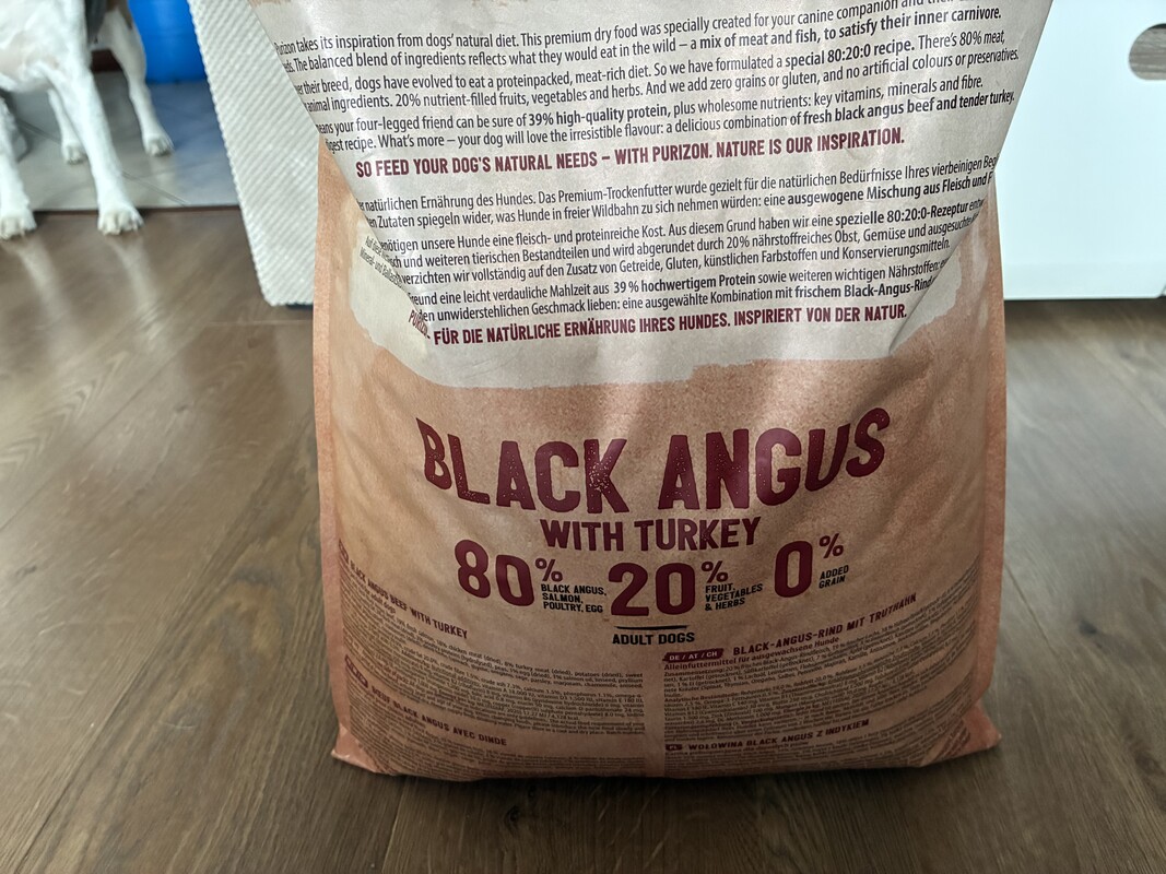 Elbląg Odsprzedam 14kg karmy dla psa Purizon (Black angus with turkey) karma została otwarta i dosłownie piesek zjadł