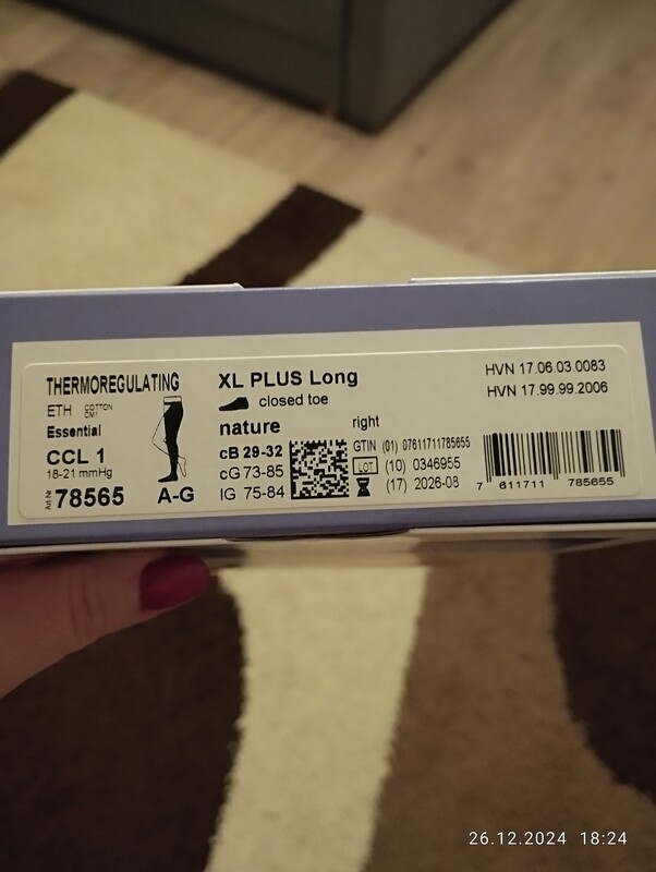 Elbląg Sprzedam nową pończochę uciskową prawą z zapięciem w pasie. Nieużywana. Sprzedaję za cenę zakupu. Polecam